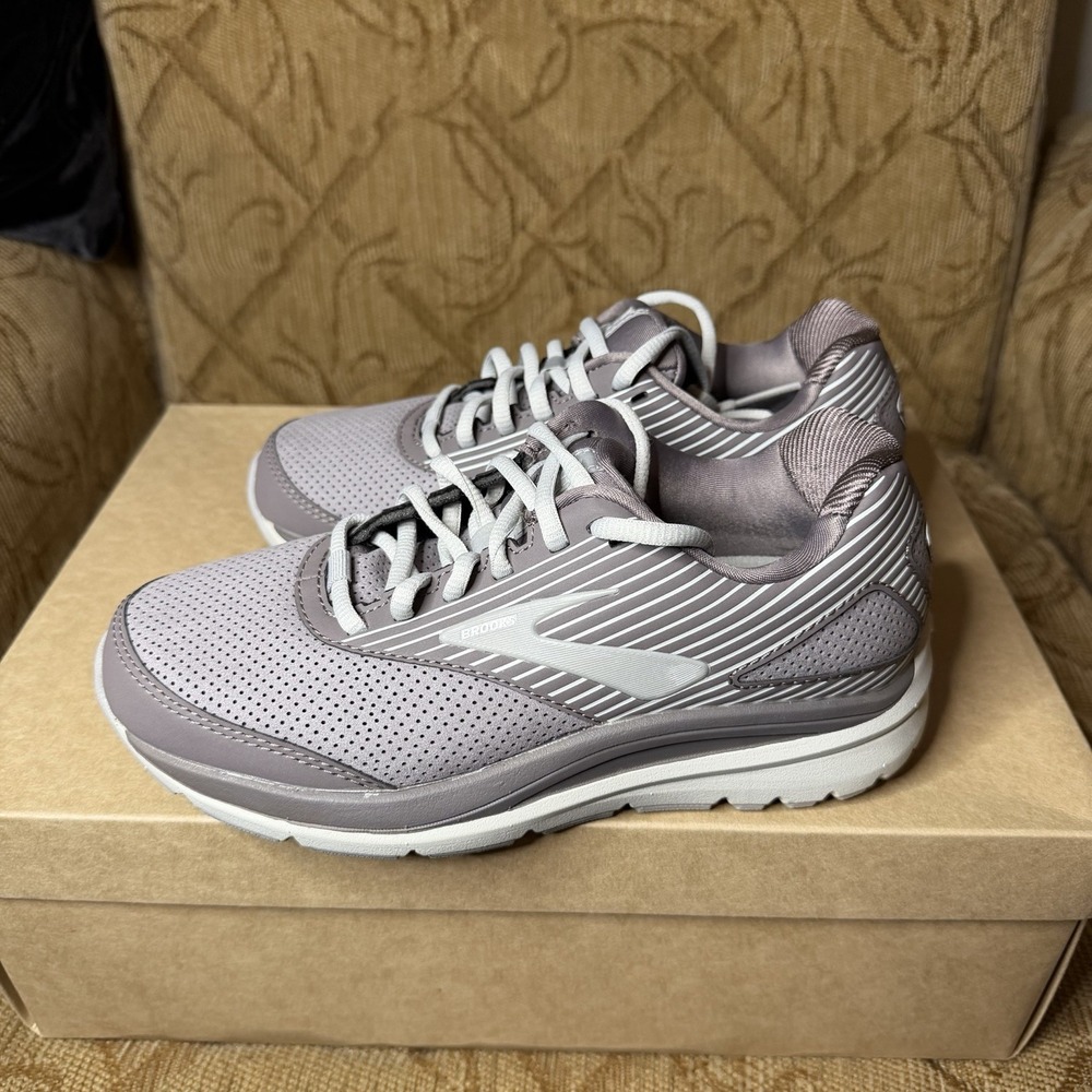 Brooks Addiction Walker Running Shoes Women's 6D‎ Grey Purple Comfort Athletic
